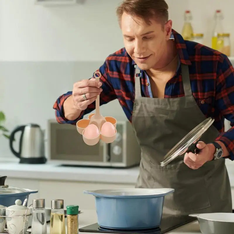 Silicone Egg Boiler & Steamer Tray (5 Grids)
