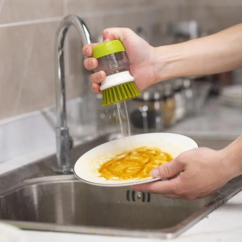 Automatic Dish Brush with Soap Dispenser