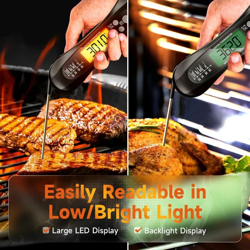 Foldable Digital Food & Meat Thermometer