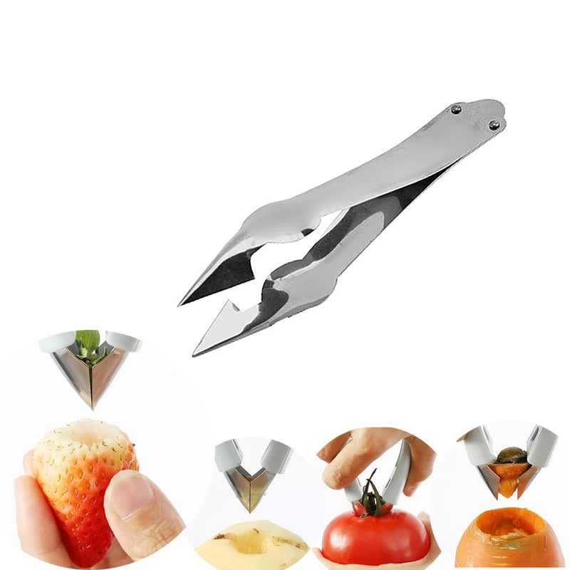 Stainless Steel Strawberry & Pineapple Huller & Slicer