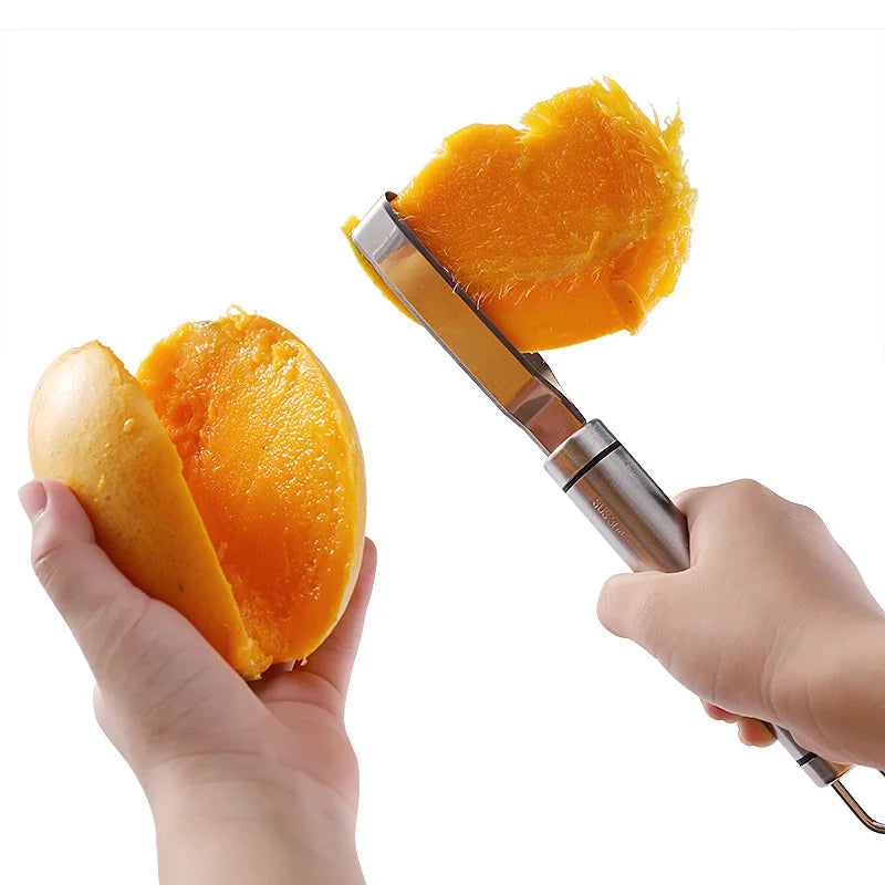 Mango Slicer & Peeler – 3-in-1 Fruit Cutter, Corer, and Dicer