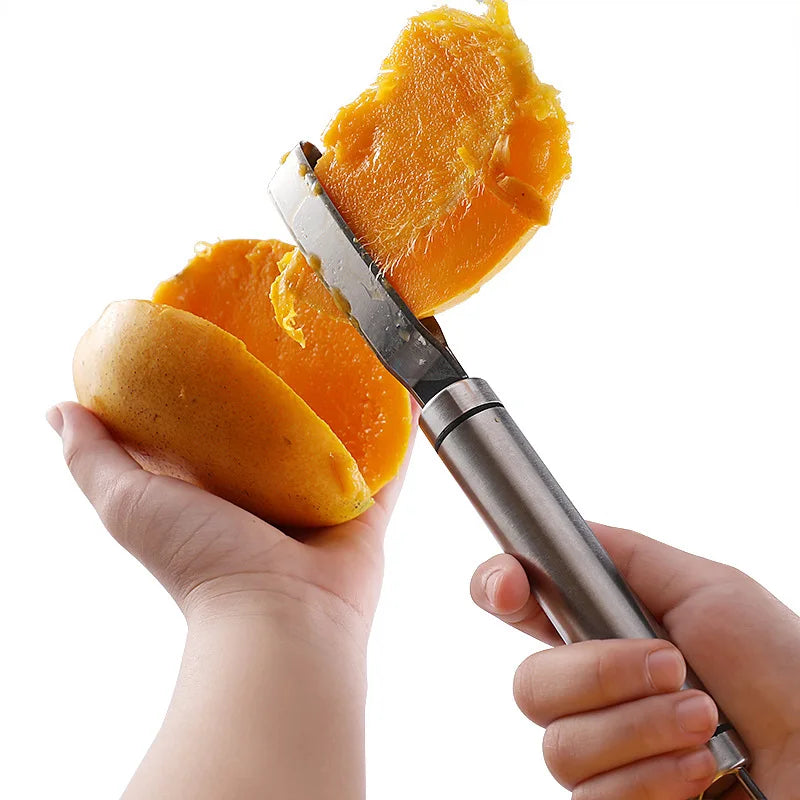 Mango Slicer & Peeler – 3-in-1 Fruit Cutter, Corer, and Dicer